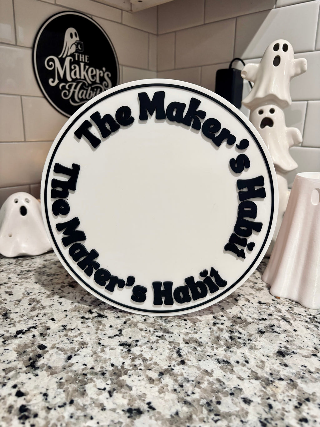 Round 3D Printed Logo Plates 🖤