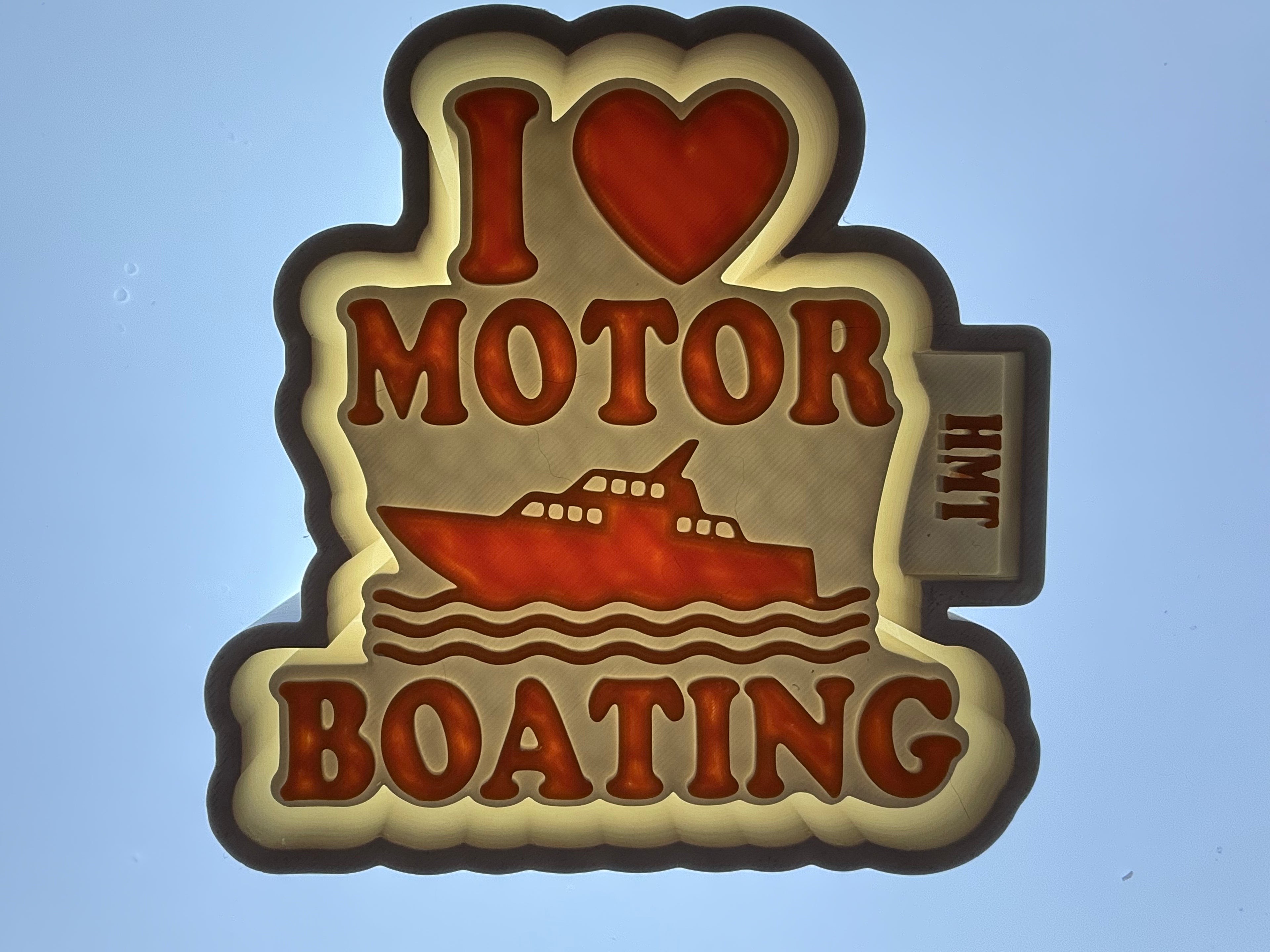 I ❤️ Motor Boating Freshie Mold