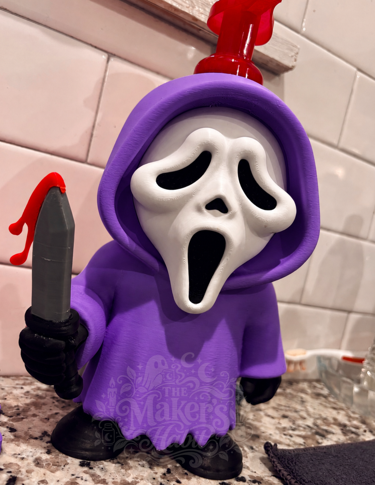 Ghostface Soap Dispenser Holder