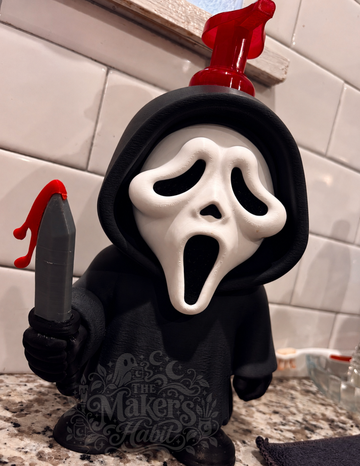 Ghostface Soap Dispenser Holder