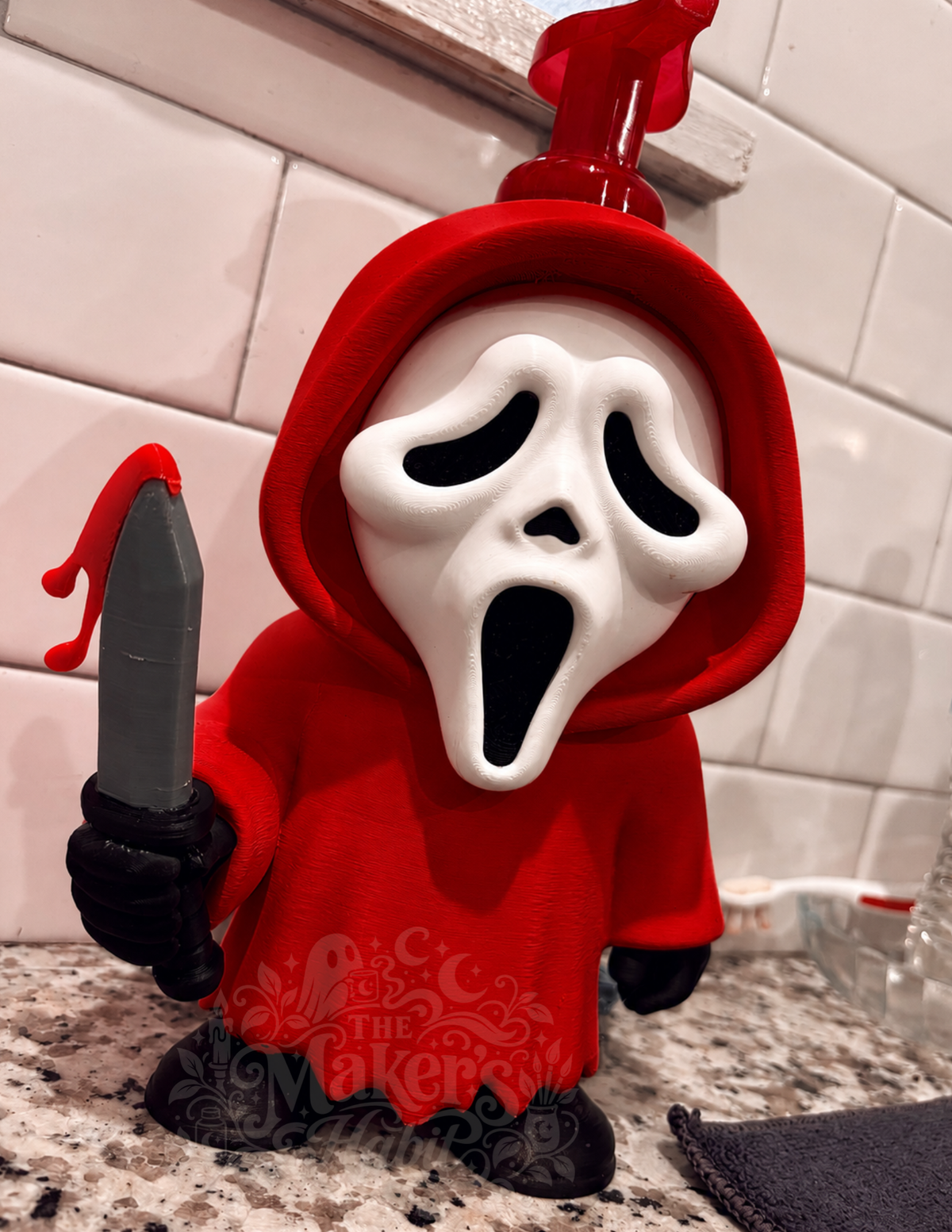 Ghostface Soap Dispenser Holder
